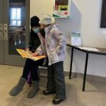 Sharing a book at the Get Reading! program