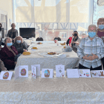 Circle of Friends creating their custom Easter Cards